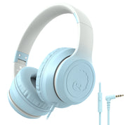 Rockpapa L22 Folding Wired Kids Headphones with Microphone for School Travel Laptop Tablet