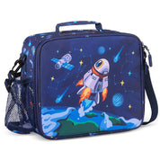 rockpapa Kids Lunch Bag for Kids with Strap, Waterproof, Stain & Oil-Resistant, Insulated LunchBag, Reusable Lunch Tote Bag Holds Lunch Box, Water Bottle & Snacks for School (Grey Constr Trucks)