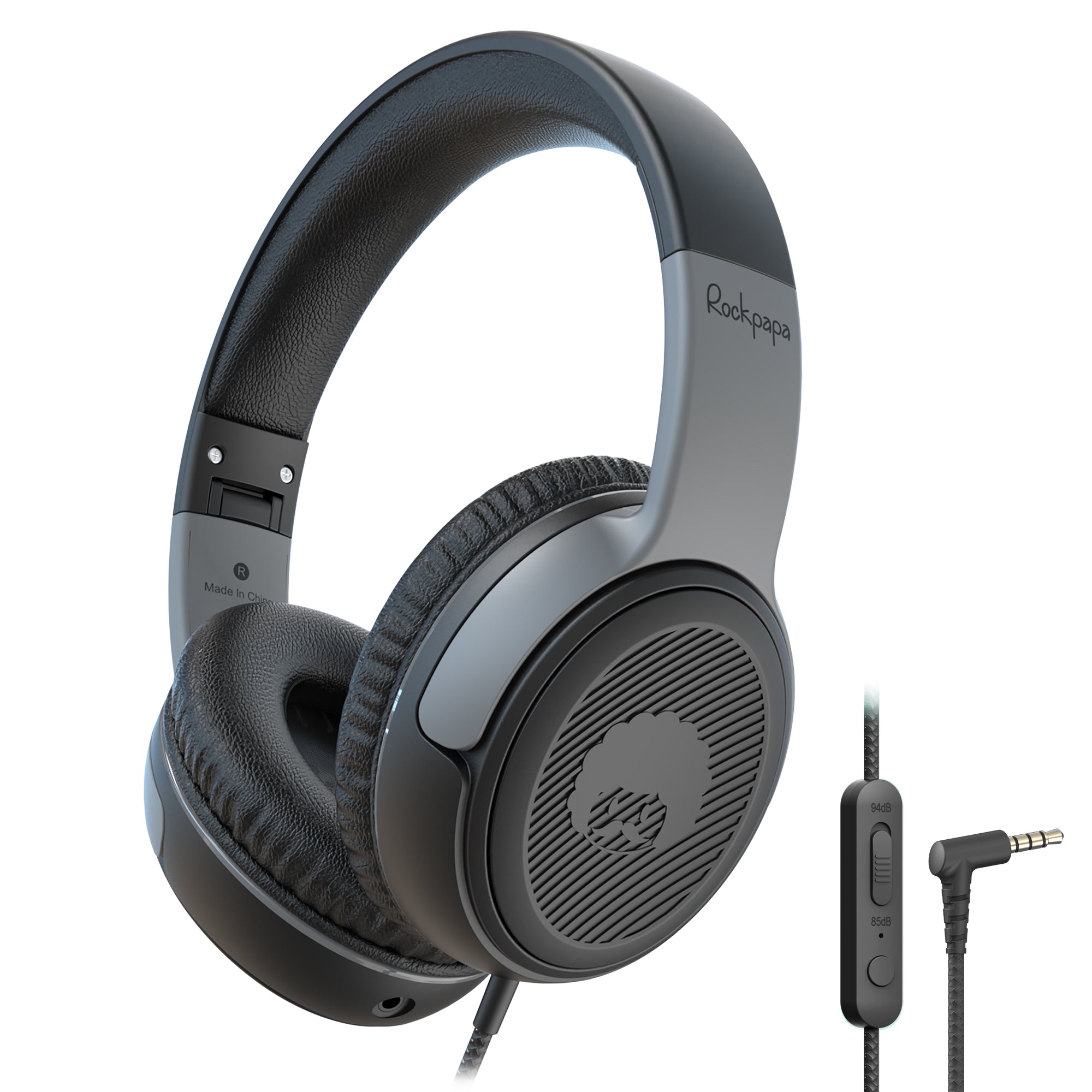 Rockpapa Share 1 Wired Headphones with Microphone & Share Port & Volume Limiting for Kids Adults