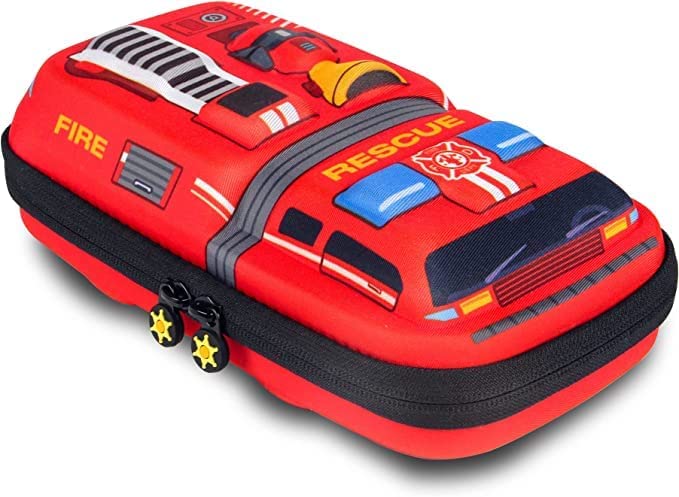 Rockpapa Fire Truck Large Pencil Cases, Big Pencil Case for Boys & Gir