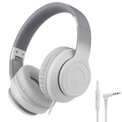 rockpapa L22 Wired Headphones for Kids Girls Boys Women with Microphone, Foldable 3.5mm Corded Headphones for School Chromebooks Tablet Laptop Airplane