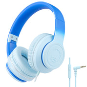 rockpapa L22 Wired Headphones for Kids Girls Boys Women with Microphone, Foldable 3.5mm Corded Headphones for School Chromebooks Tablet Laptop Airplane