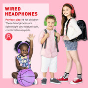 Rockpapa 950 Foldable Wired Headphones with Microphone for Kids for School Travel