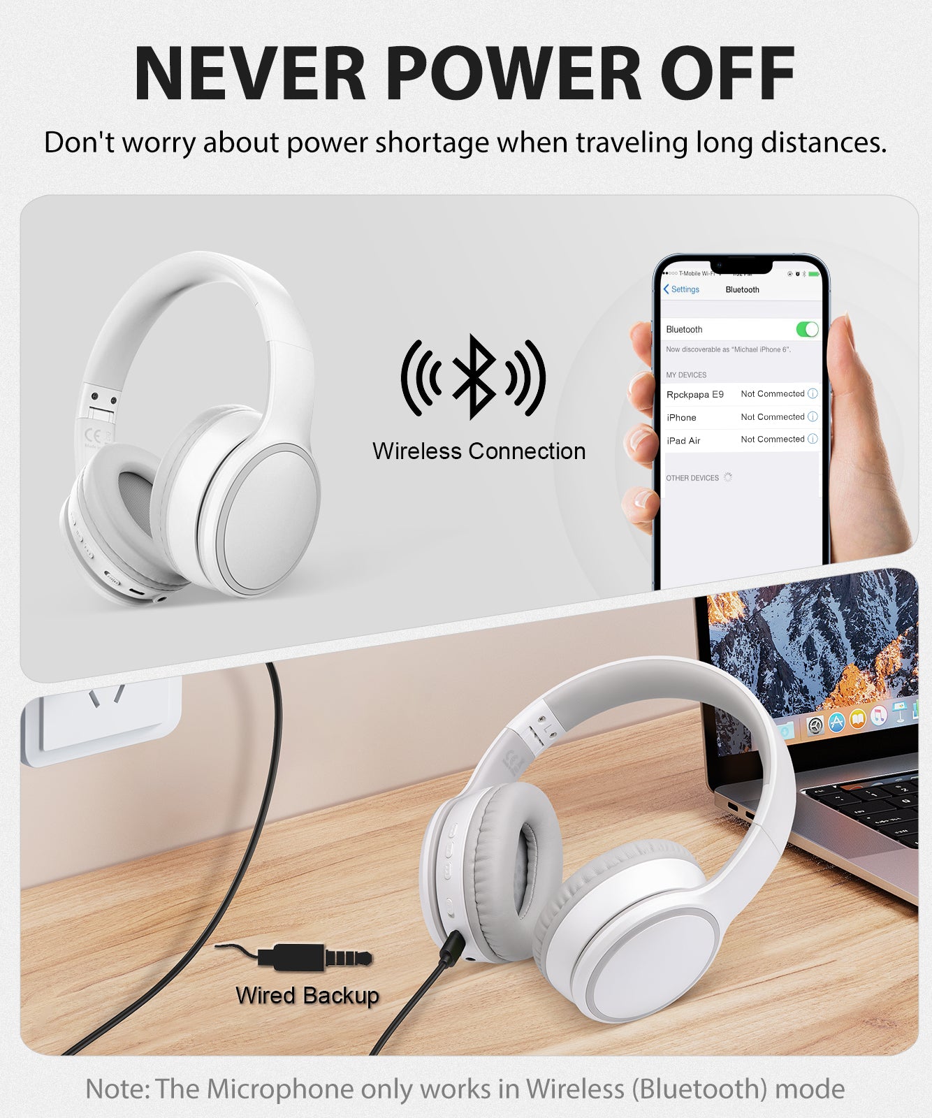 Aazon.co: Bluetooth Headphones Over Ear, 6S Foldable Wireless Headphones With 6 EQ Odes, 40