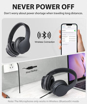 Rockpapa E7 Foldable Headphones Wireless Bluetooth for Adults Kids