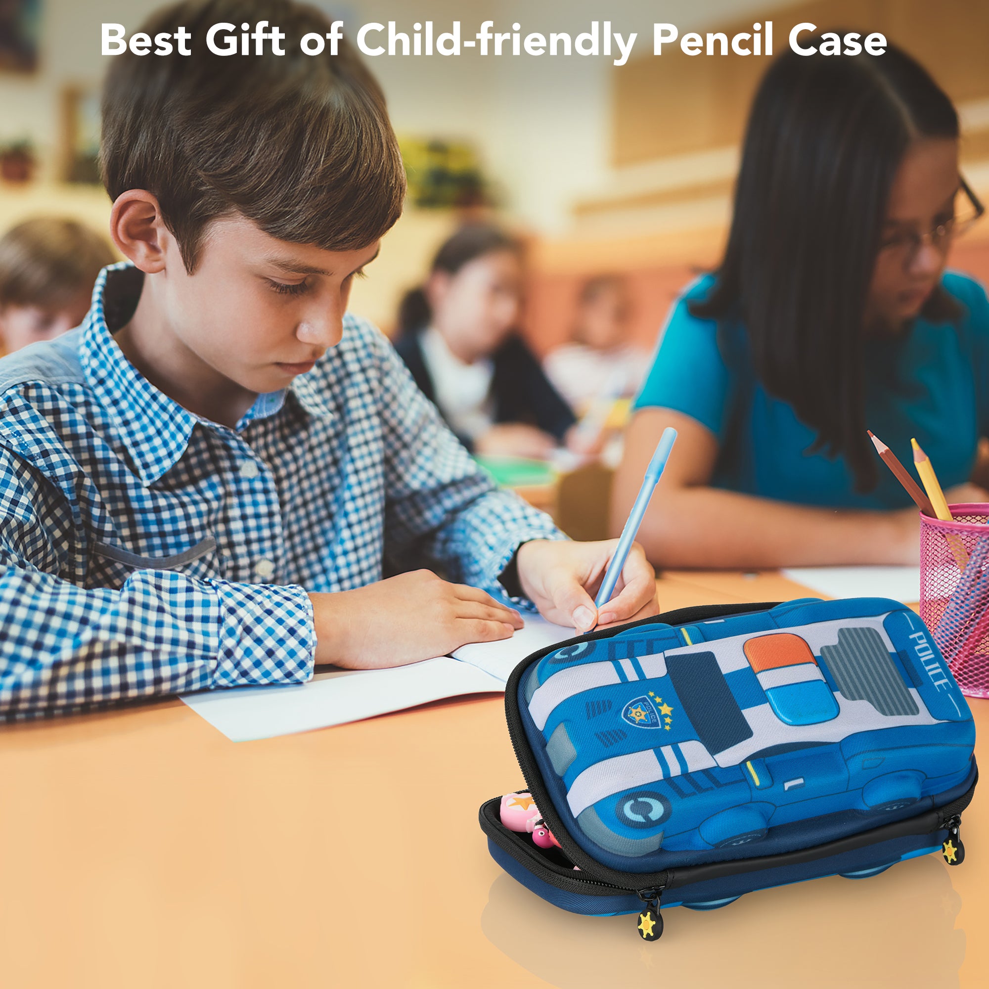 Kids Pencil Box Boys, School Pencil Case Cars
