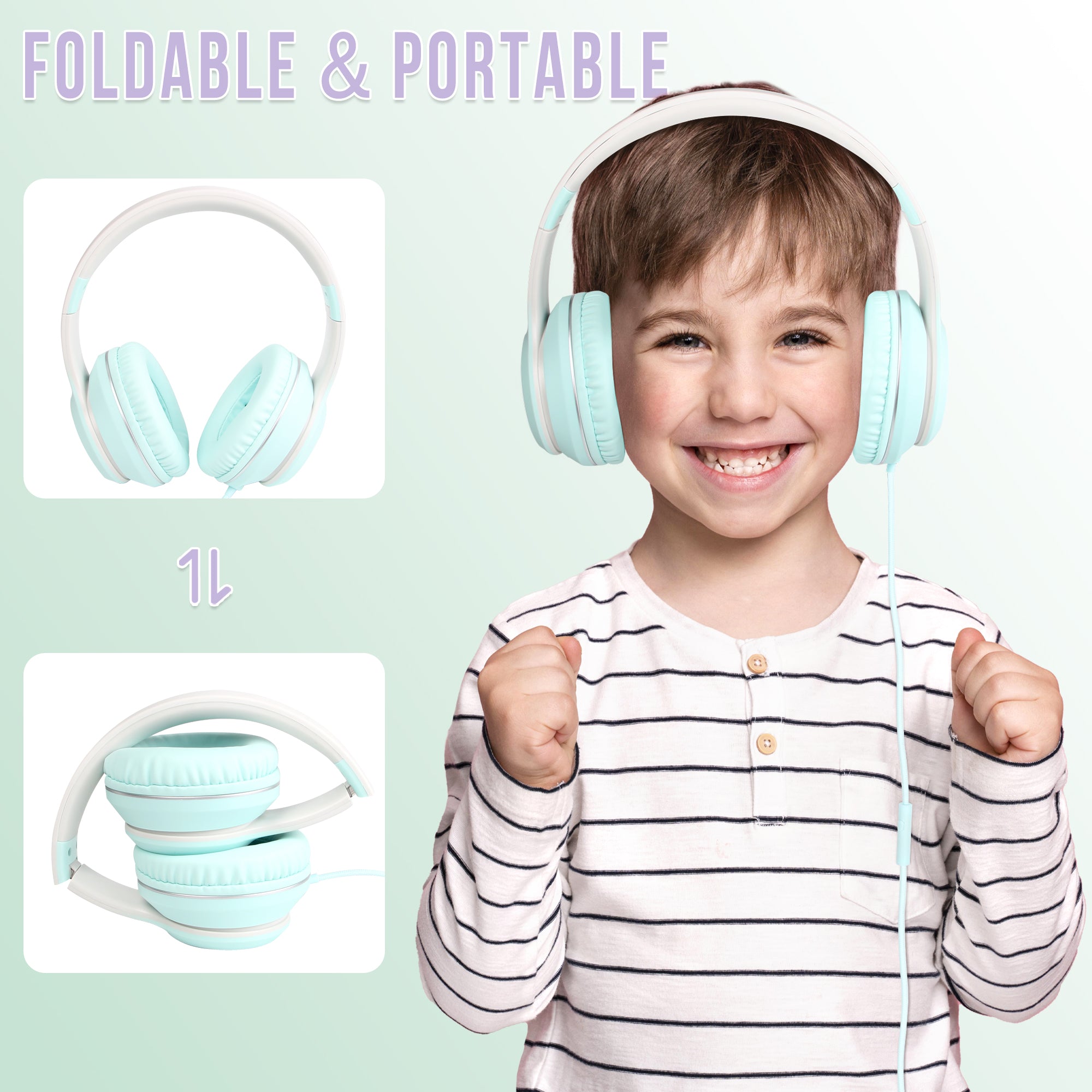 Rockpapa L22 Folding Wired Headphones with Microphone