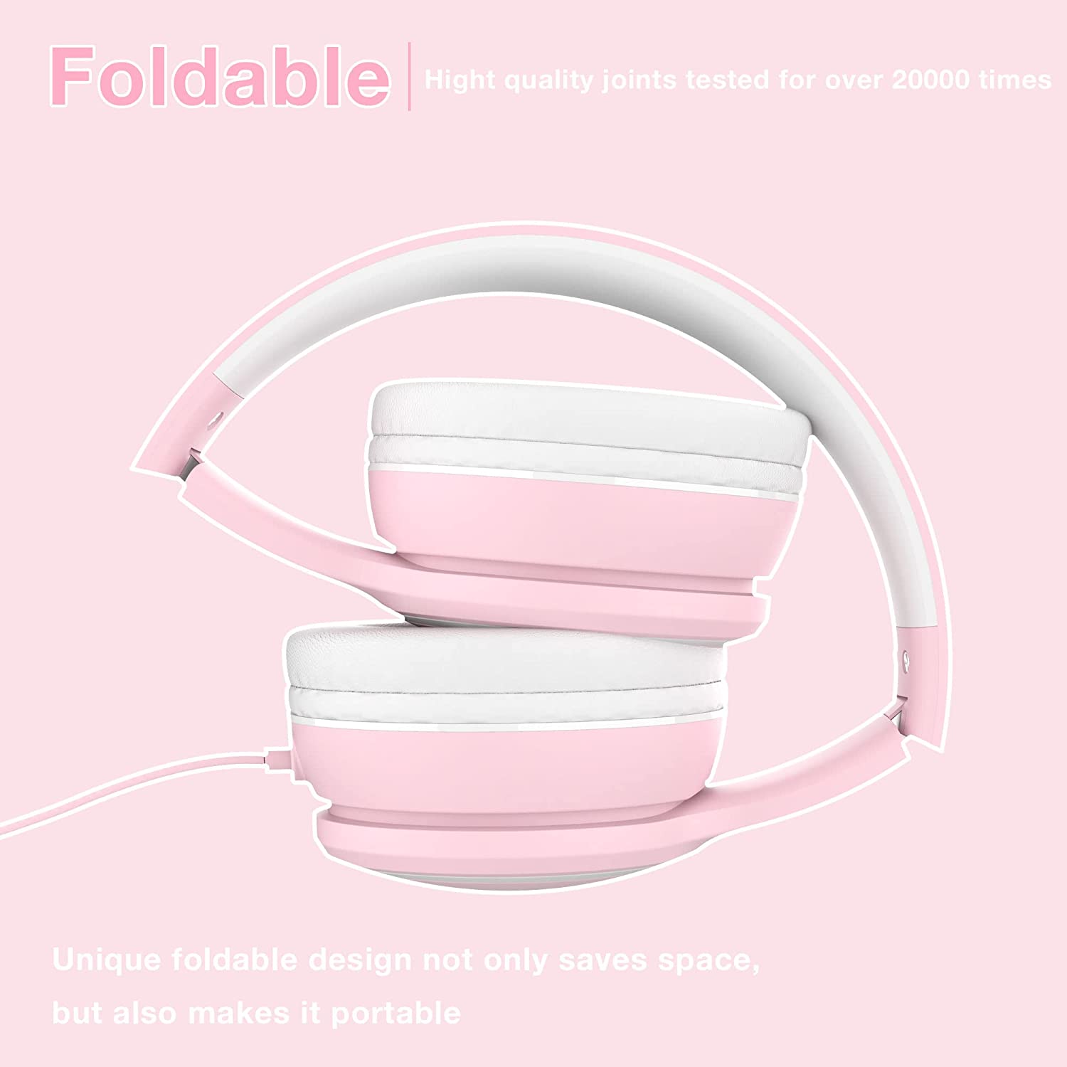 Rockpapa E9W Foldable Wired Headphones with Microphone
