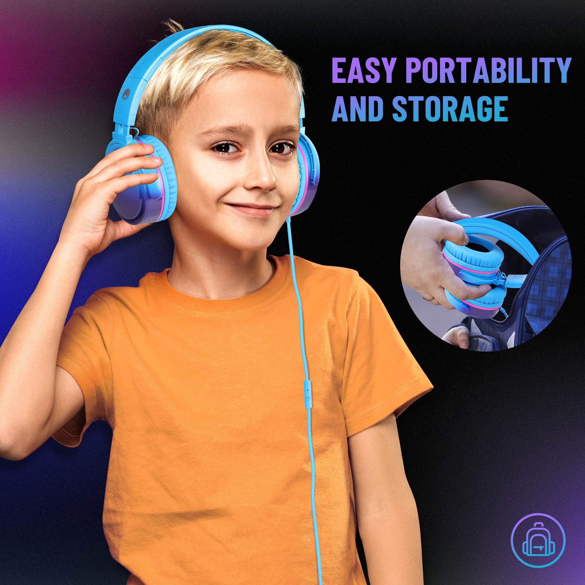 Rockpapa Grade Folding Headphones Wired with Microphone