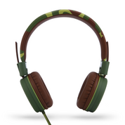 Yomuse Camo Foldable Wired Headphones with Microphone for Kids